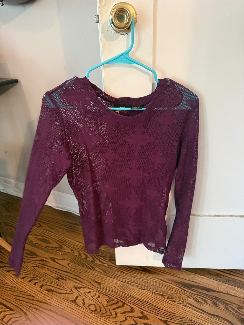 Harley-Davidson Plum Star-Pattern Long-Sleeve Tee